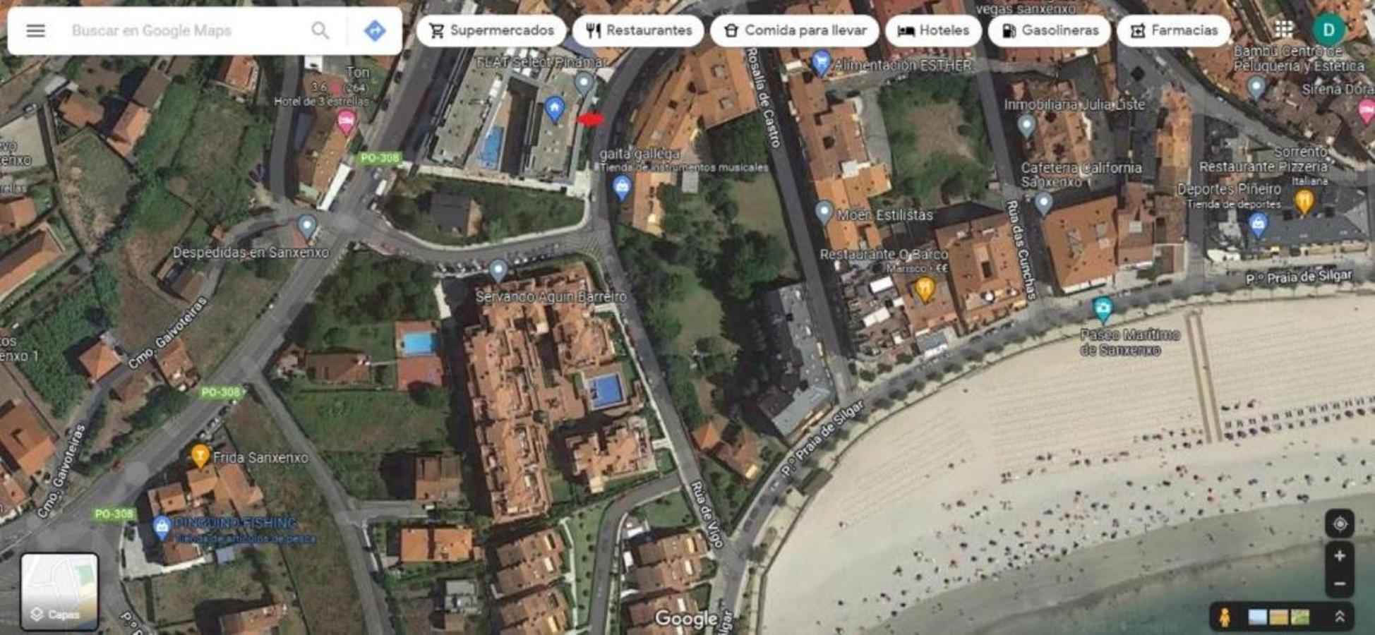 Apartamento En Urbanizacion Con Piscina En Playa De Silgar Sanxenxo Luaran gambar